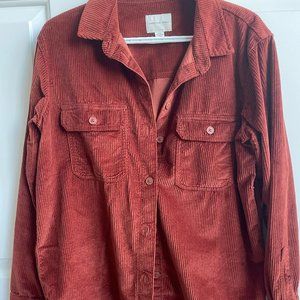 Oversize Corduroy Button-Down